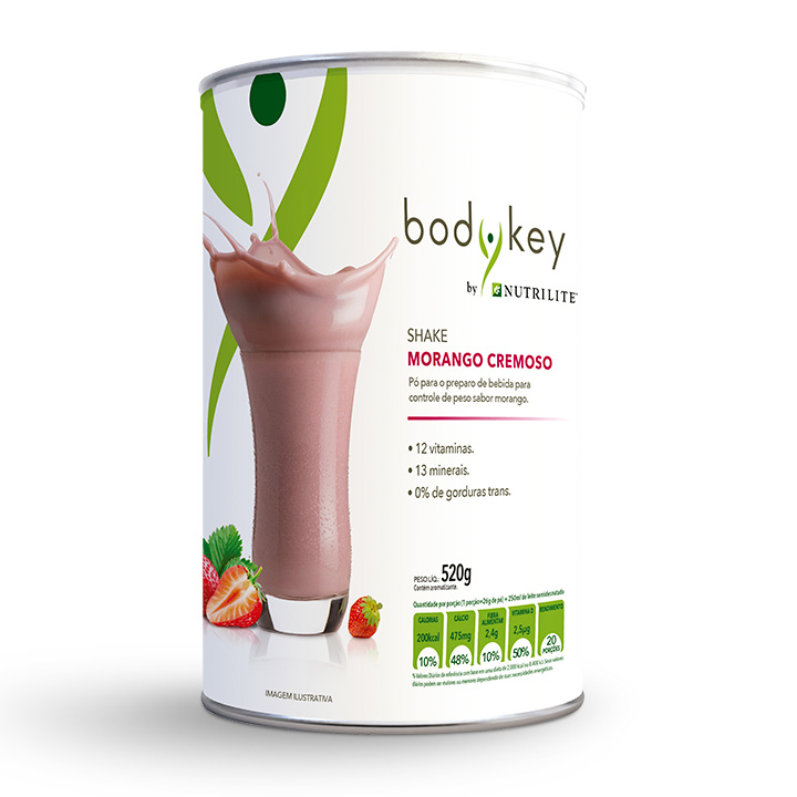 Shake BodyKey Morango | Emagrecimento | Amway